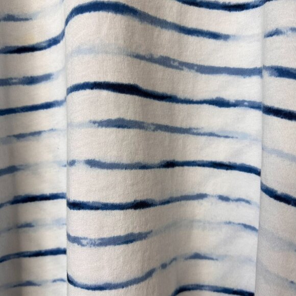 Pure Jill Tunic Womens Size Small Blue & White Striped Front Side Pocket Top - Picture 8 of 16